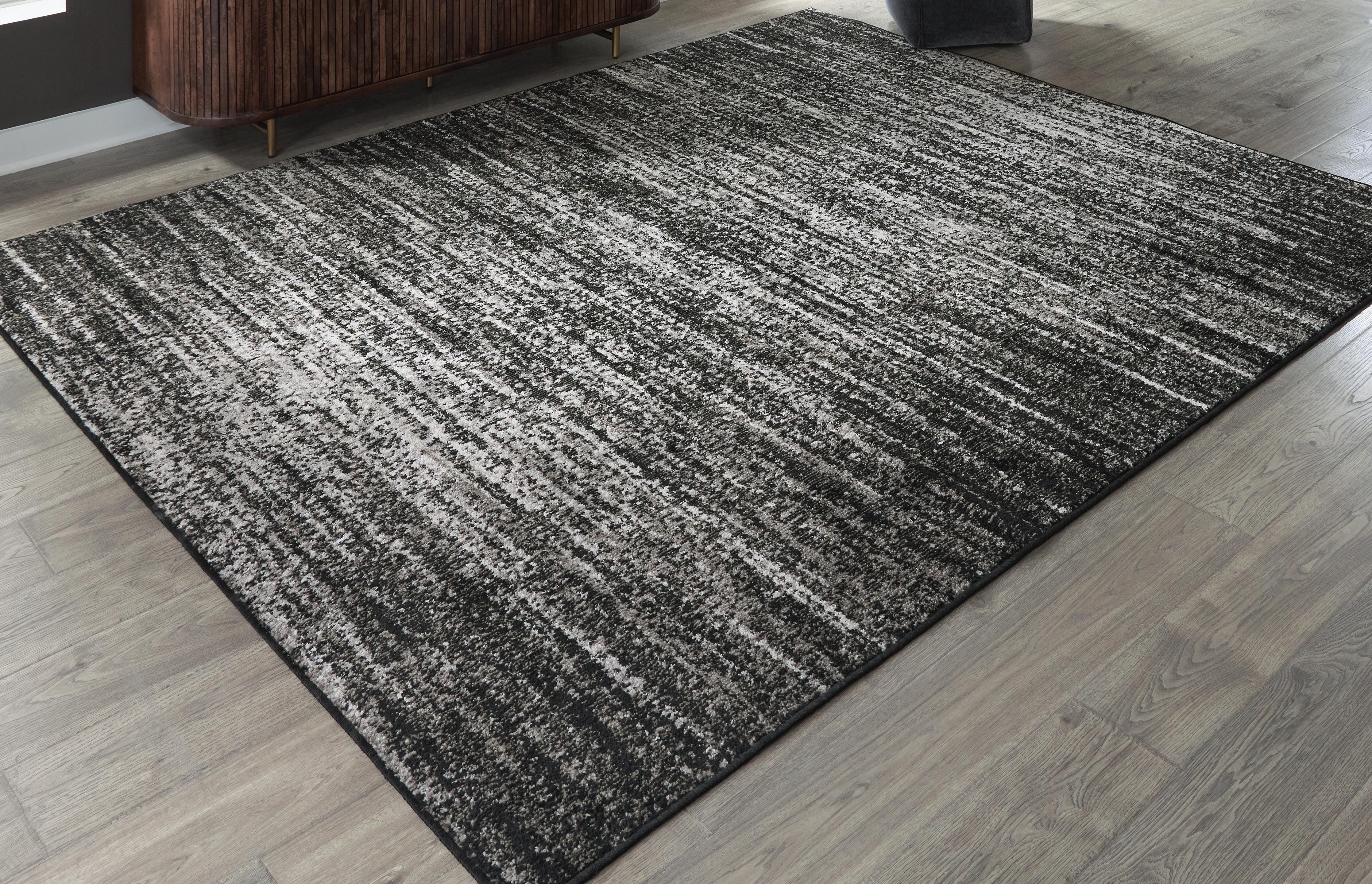 Abageal 5' x 7' Rug, Black/White, large