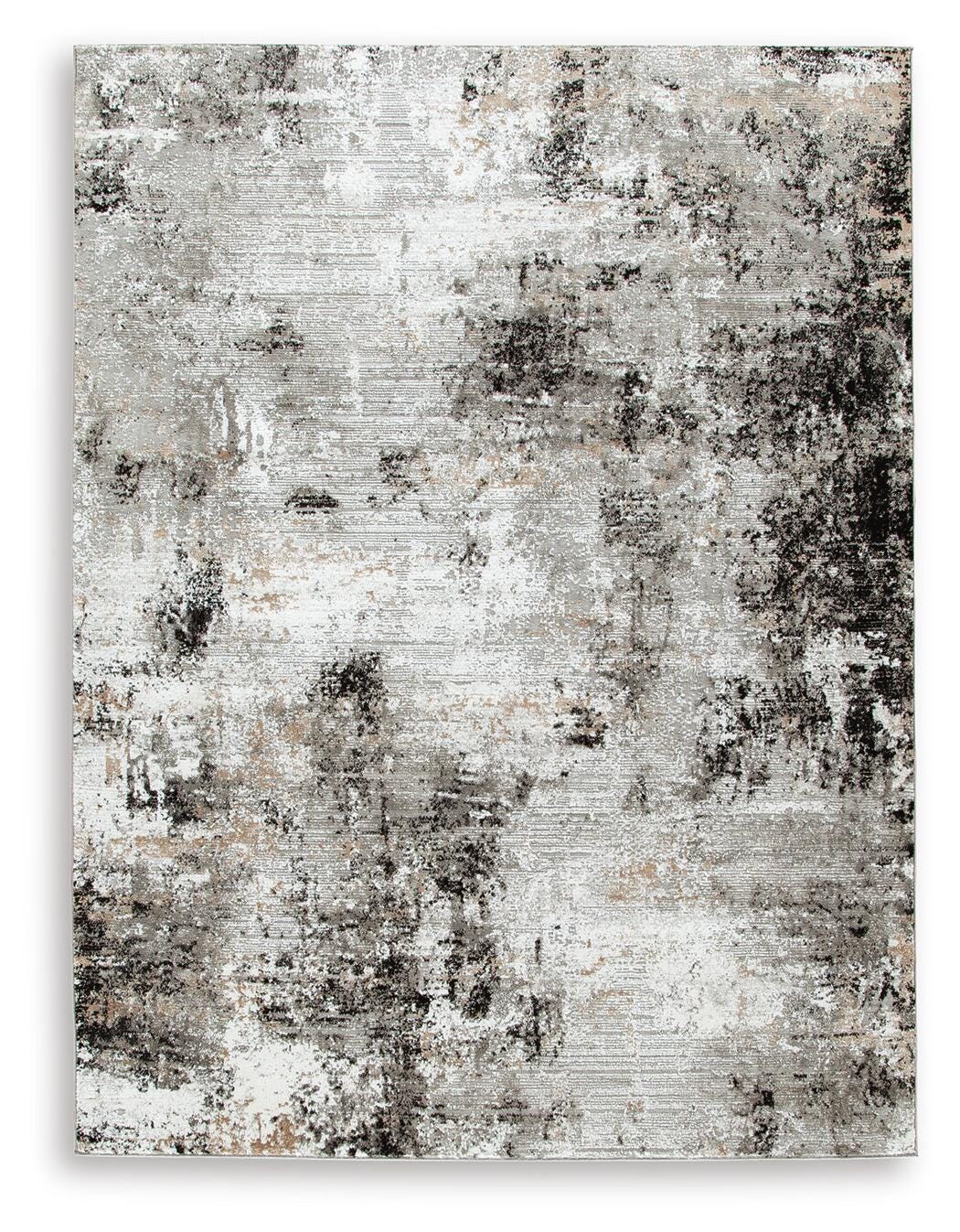 Langwell 8' x 10' Rug, Black/Gray/White, large