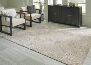 Jadott 8' x 10' Rug, Beige/Brown, rollover
