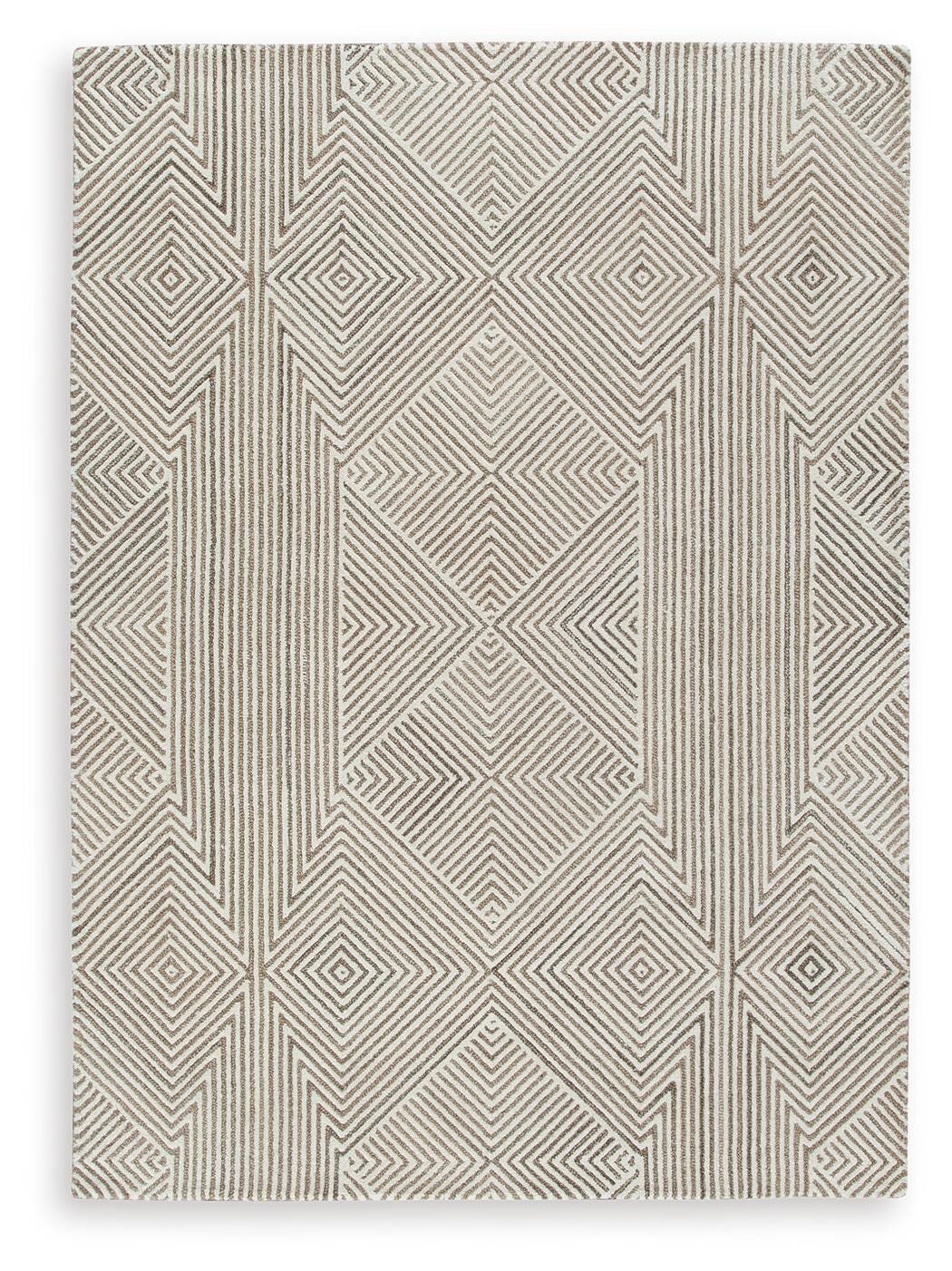 Jadott 5' x 7' Rug, Beige/Brown, large