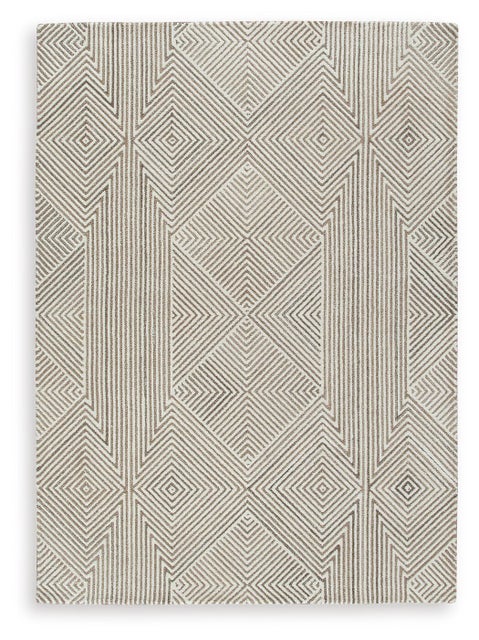 Jadott 5' x 7' Rug, Beige/Brown