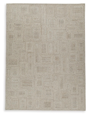 Brickburgh 10' x 14' Rug, Gray/Ivory/Honey, large