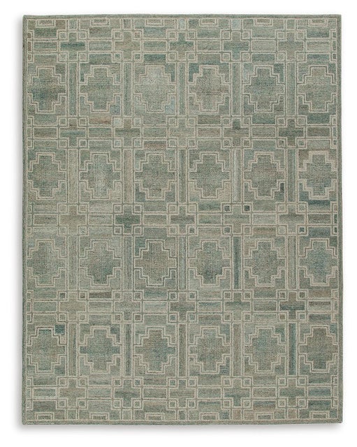 Jossland 8' x 10' Rug, Green/Ivory