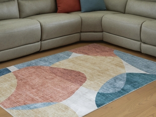 Chanleigh Washable 5' x 7' Area Rug, Multi, rollover
