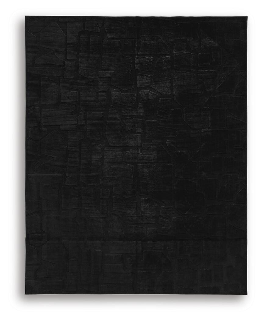 Gibbswell Washable 8' x 10' Area Rug, Black, large