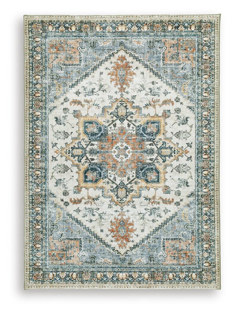 Wallney 5' x 7' Memory Foam Area Rug, Multi, large