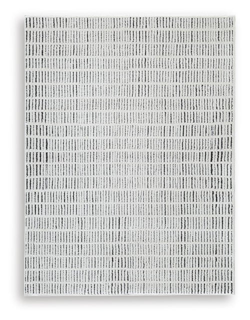 Turinwith 5'3" x 7' Area Rug, Ivory/Black