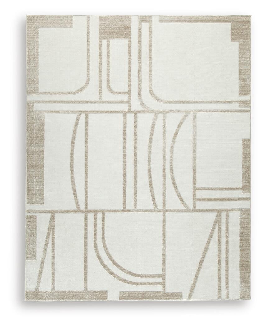 Farongrove 7'10" x 10' Area Rug, Ivory/Beige, large