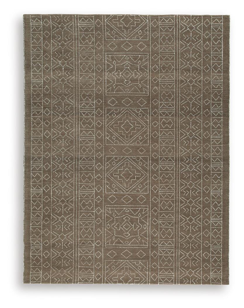 Merrittman 7'8" x 10' Area Rug, Brown/Ivory, large