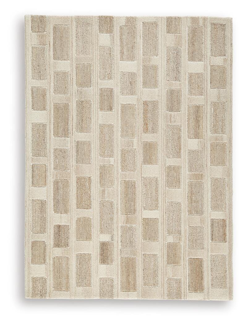 Lisgrove 5' x 7' Area Rug, Tan/Brown/White, large