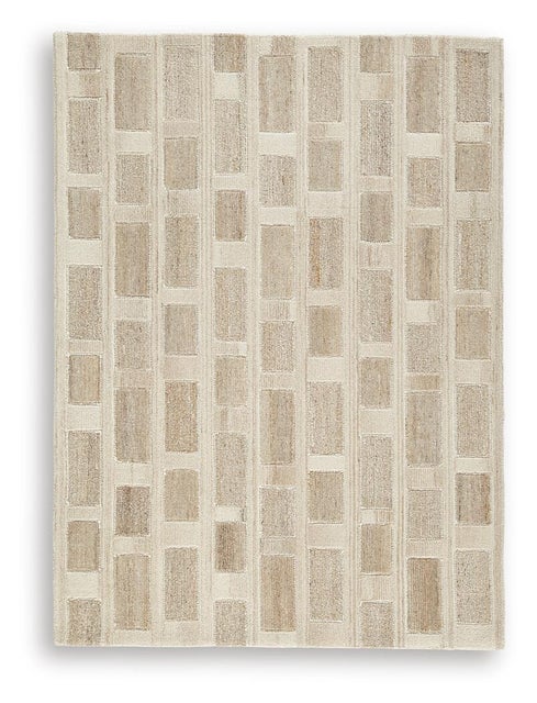 Lisgrove 5' x 7' Area Rug, Tan/Brown/White