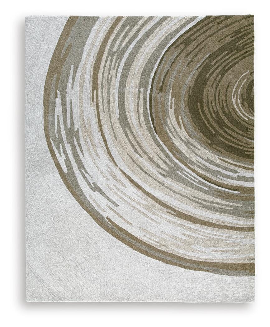 Rizwana 7'6" x 10' Area Rug, Ivory/Brown/Gray, large
