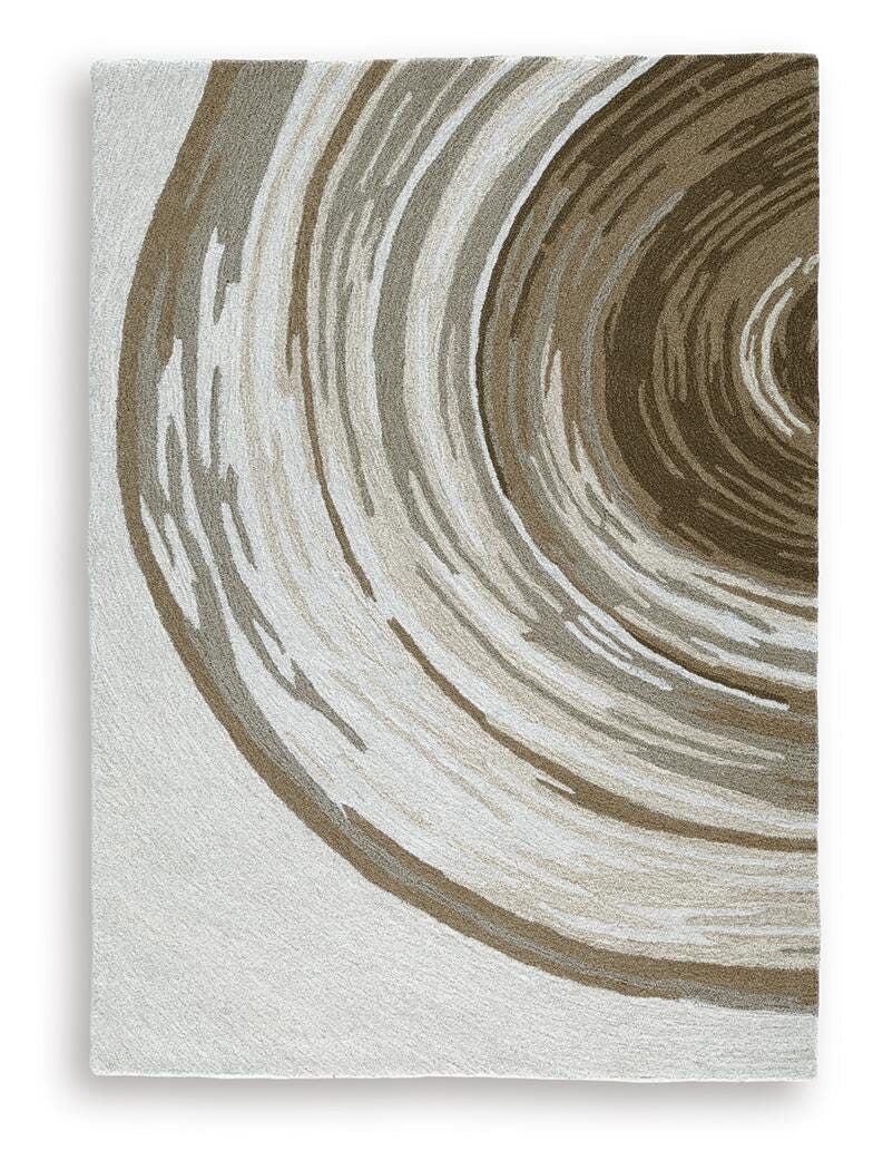 Rizwana 5' x 7' Area Rug, Ivory/Brown/Gray, large
