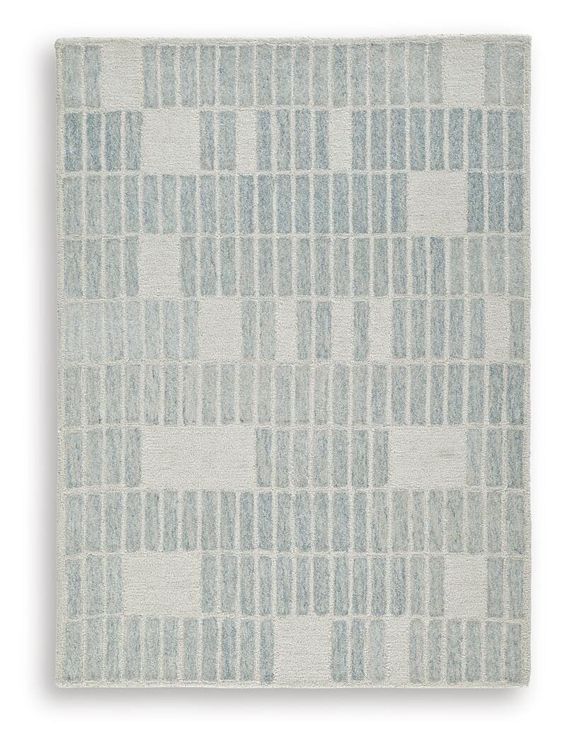 Dylanton 5' x 7' Area Rug, Ivory/Blue, large