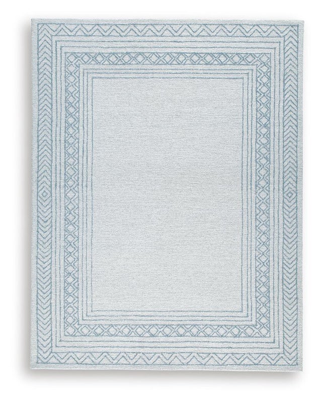 Azelhurst 7'8" x 10' Area Rug, Blue/Ivory/Gray