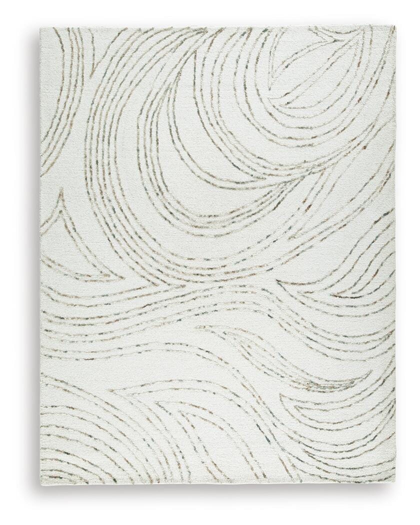 Deenbury 7'8" x 10' Area Rug, Ivory/Green/Brown, large