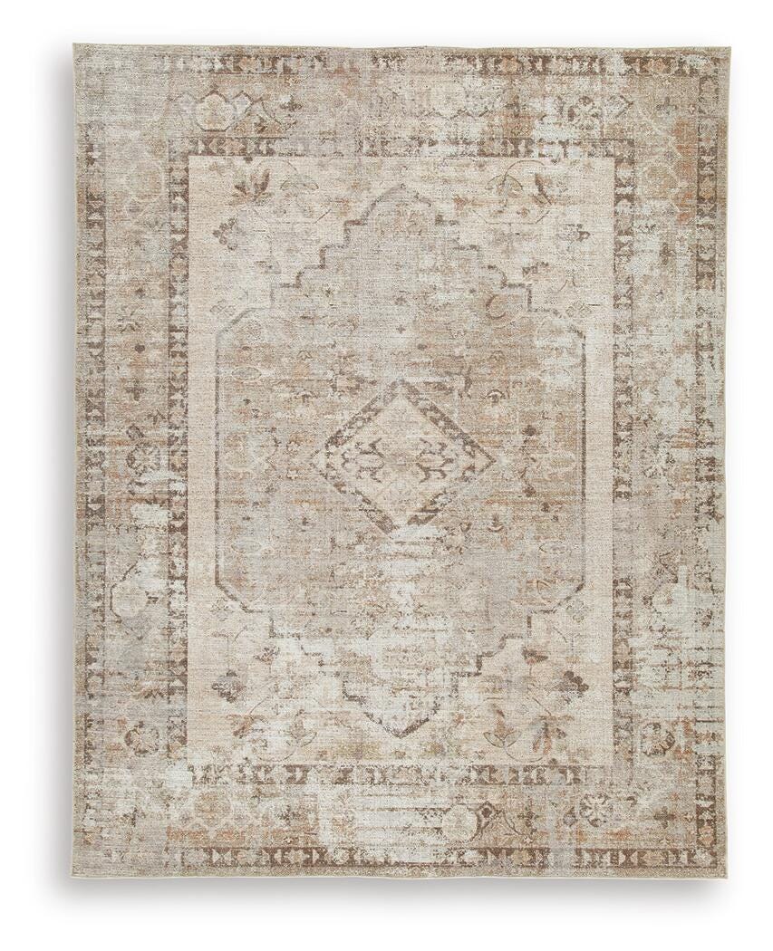 Livdon Washable Large Rug, Brown/Beige/Gray, large