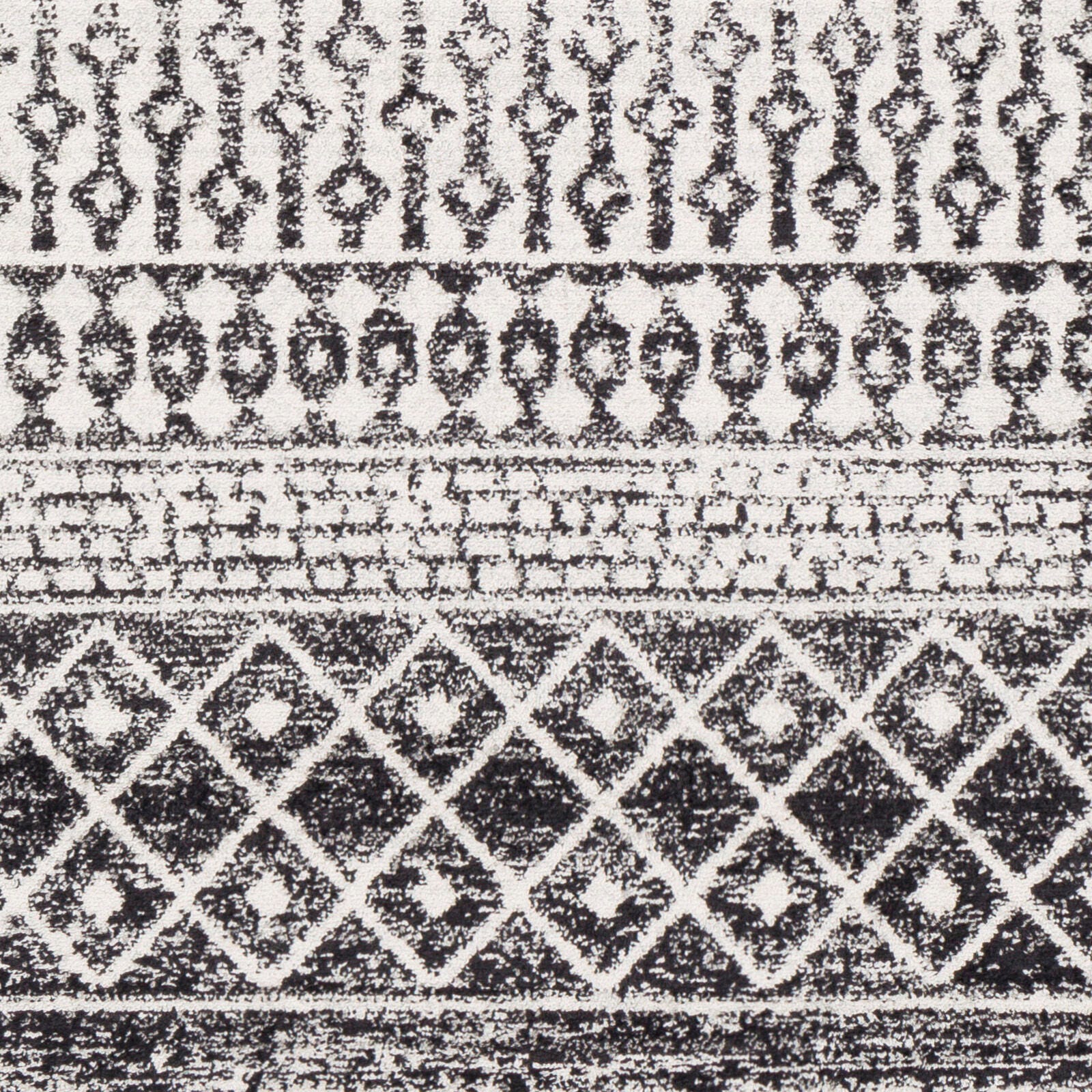 Surya Elaziz Moroccan Boho Area Rug, 2' x 3', Black, Black, large