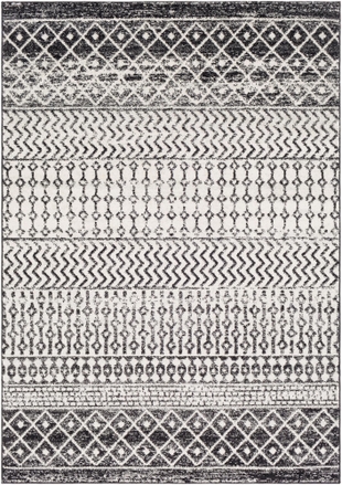 Surya Elaziz Moroccan Boho Area Rug, 3'11" x 5'7", Black, Black, large