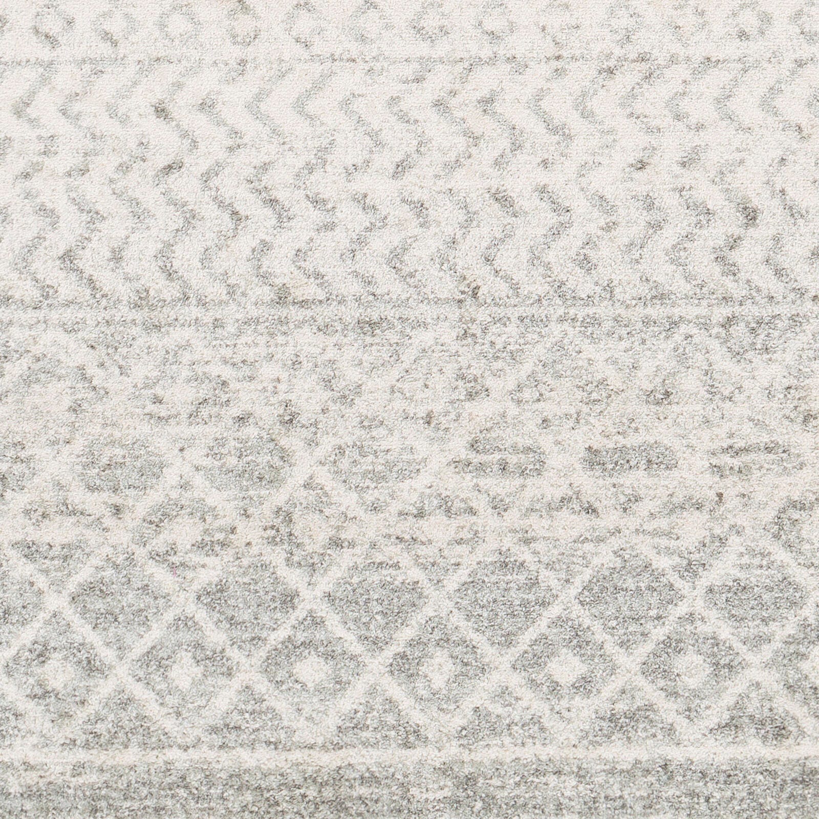 Surya Elaziz Moroccan Boho Runner Area Rug, 2'7" x 7'6", Gray, Gray, large