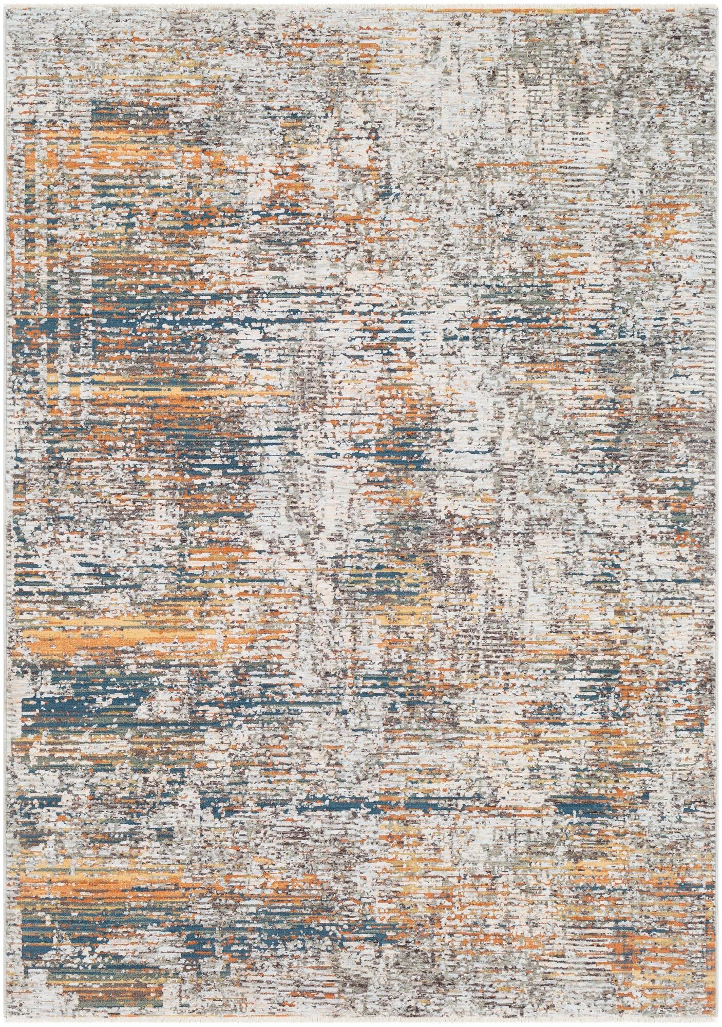 Distressed Pattern Area Rug, Multi, large
