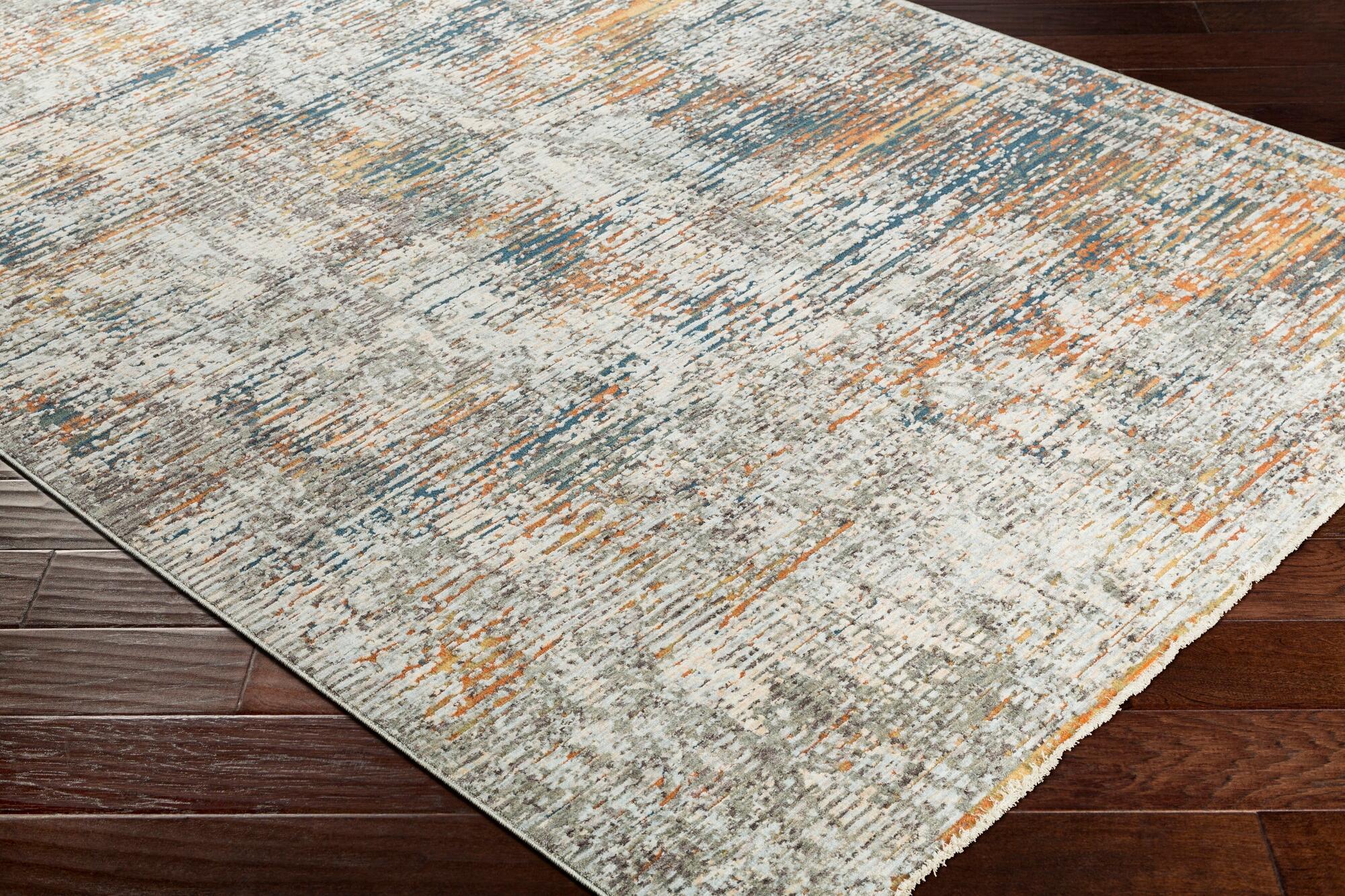 Distressed Pattern Area Rug, Multi, rollover