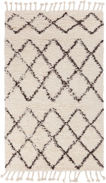 Surya Sherpa Area Rug, White/Camel