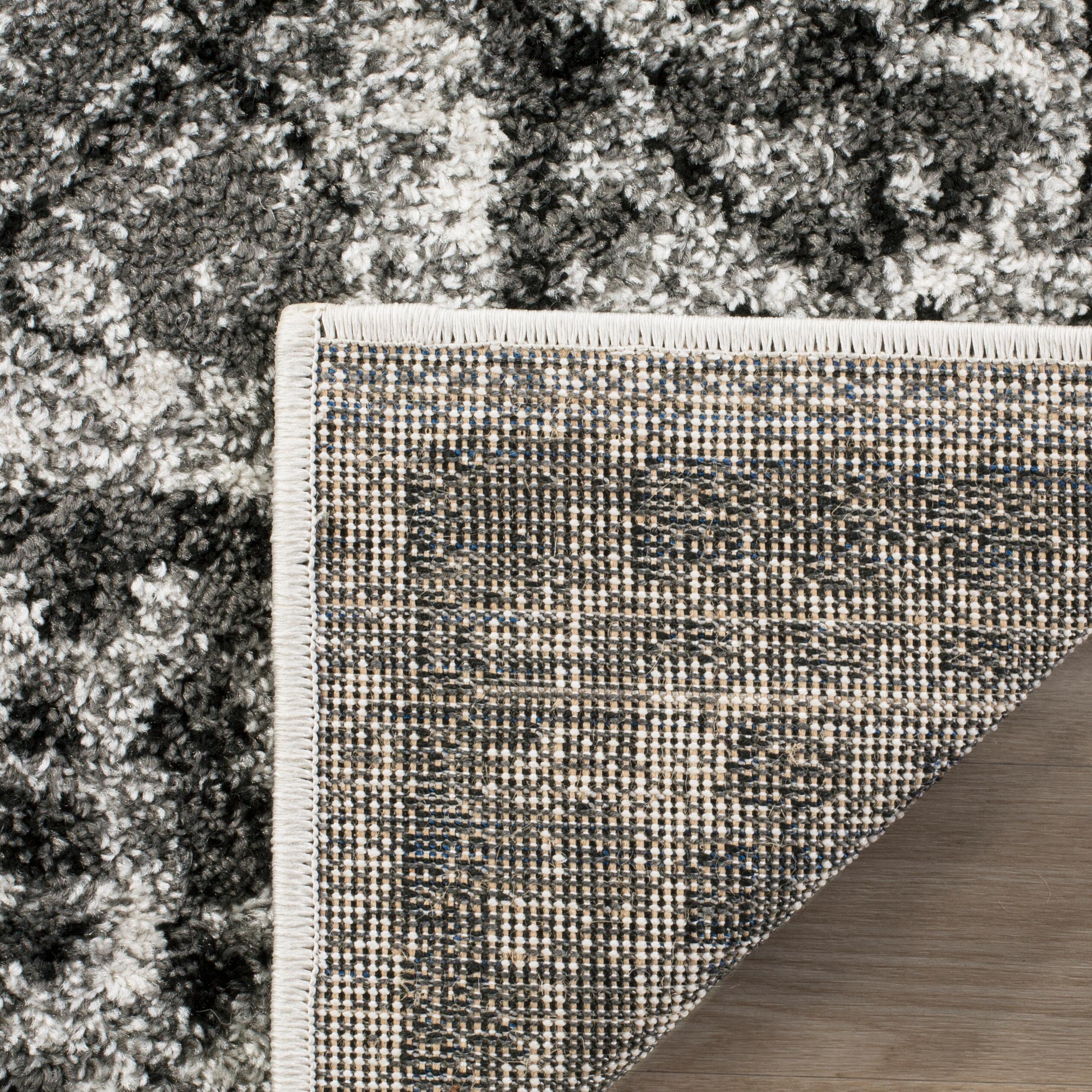 Power Loomed 8' x 10' Area Rug, Gray/White, large
