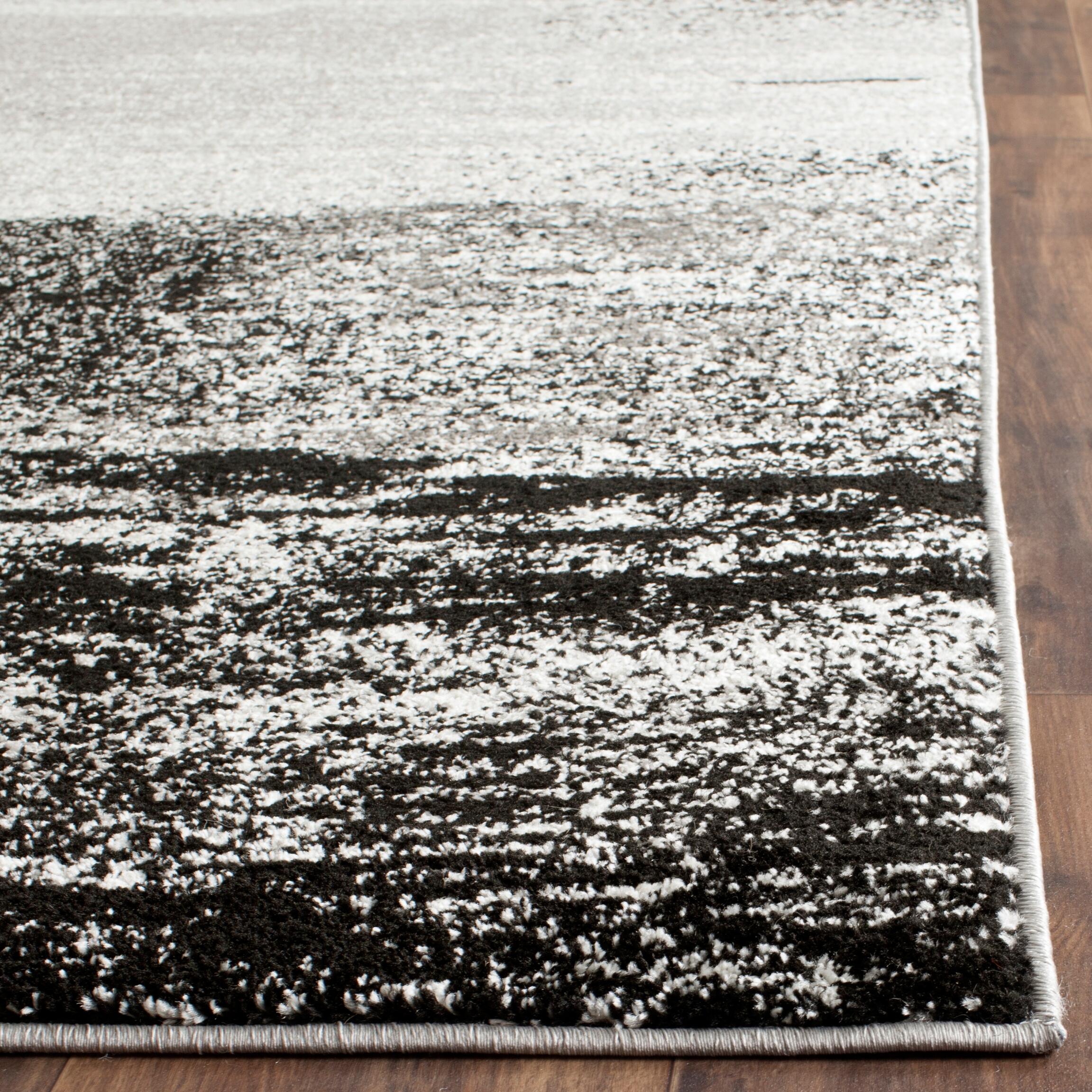 Abstract 5'1" x 7'6" Area Rug, Gray/Black, large