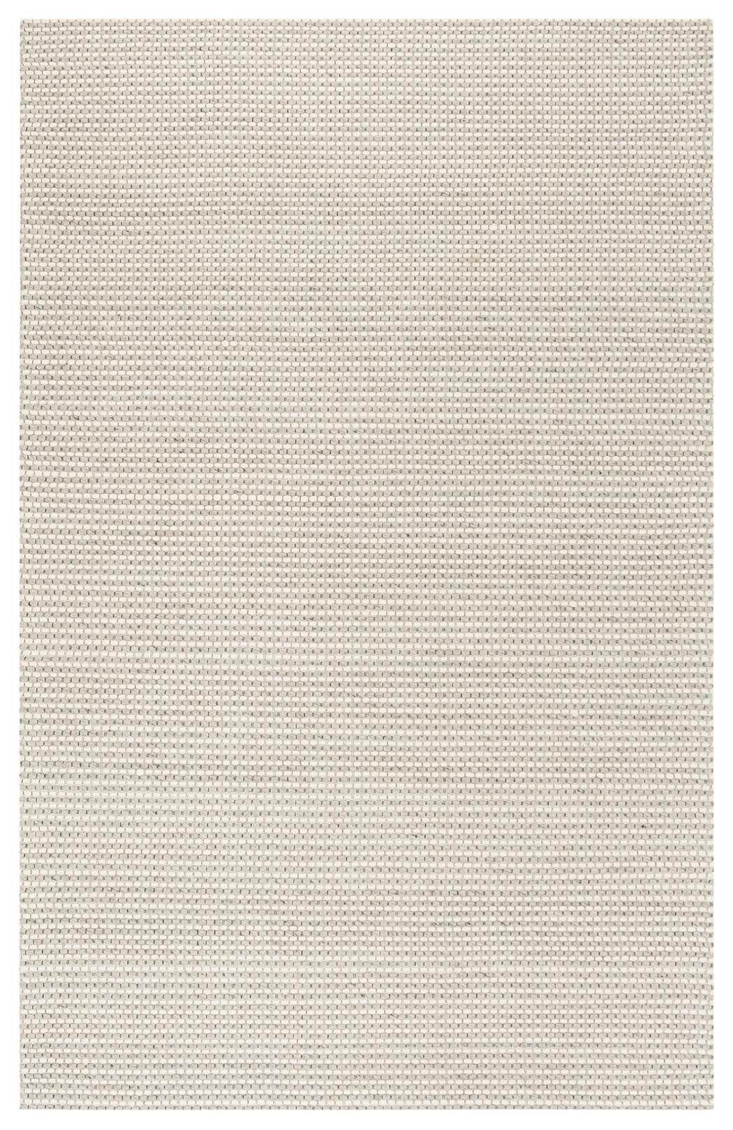 Hand Crafted 5' x 8' Area Rug, Silver/Ivory, large