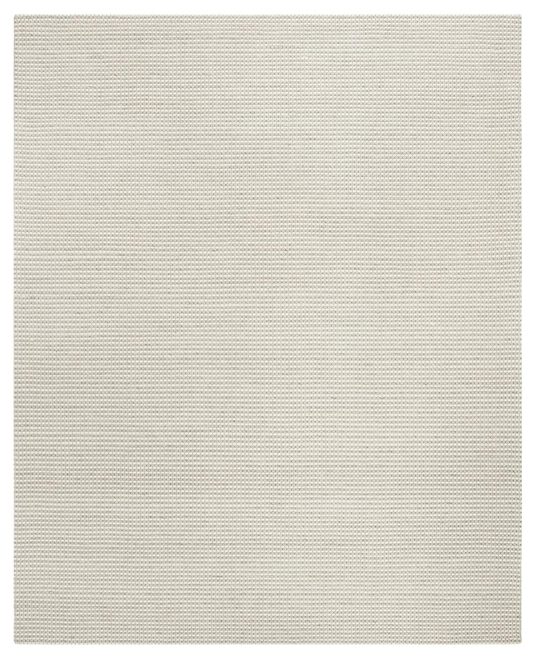 Hand Crafted 8' x 10' Area Rug, Silver/Ivory, large