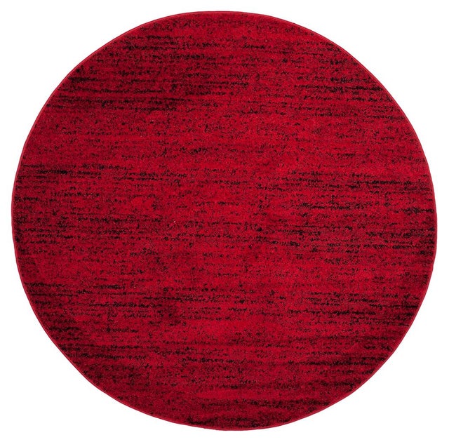 Safavieh Adirondack Collection 6' x 6' Round Rug, Red/Black