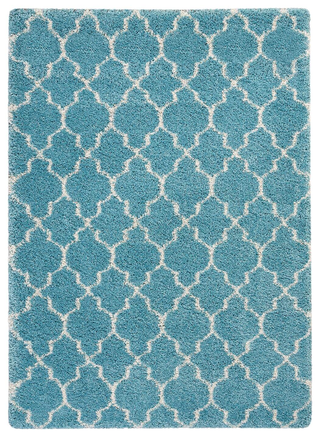 Nourison Nourison Amore 3'11" x 5'11" Aqua Moroccan Indoor Rug, Aqua, large