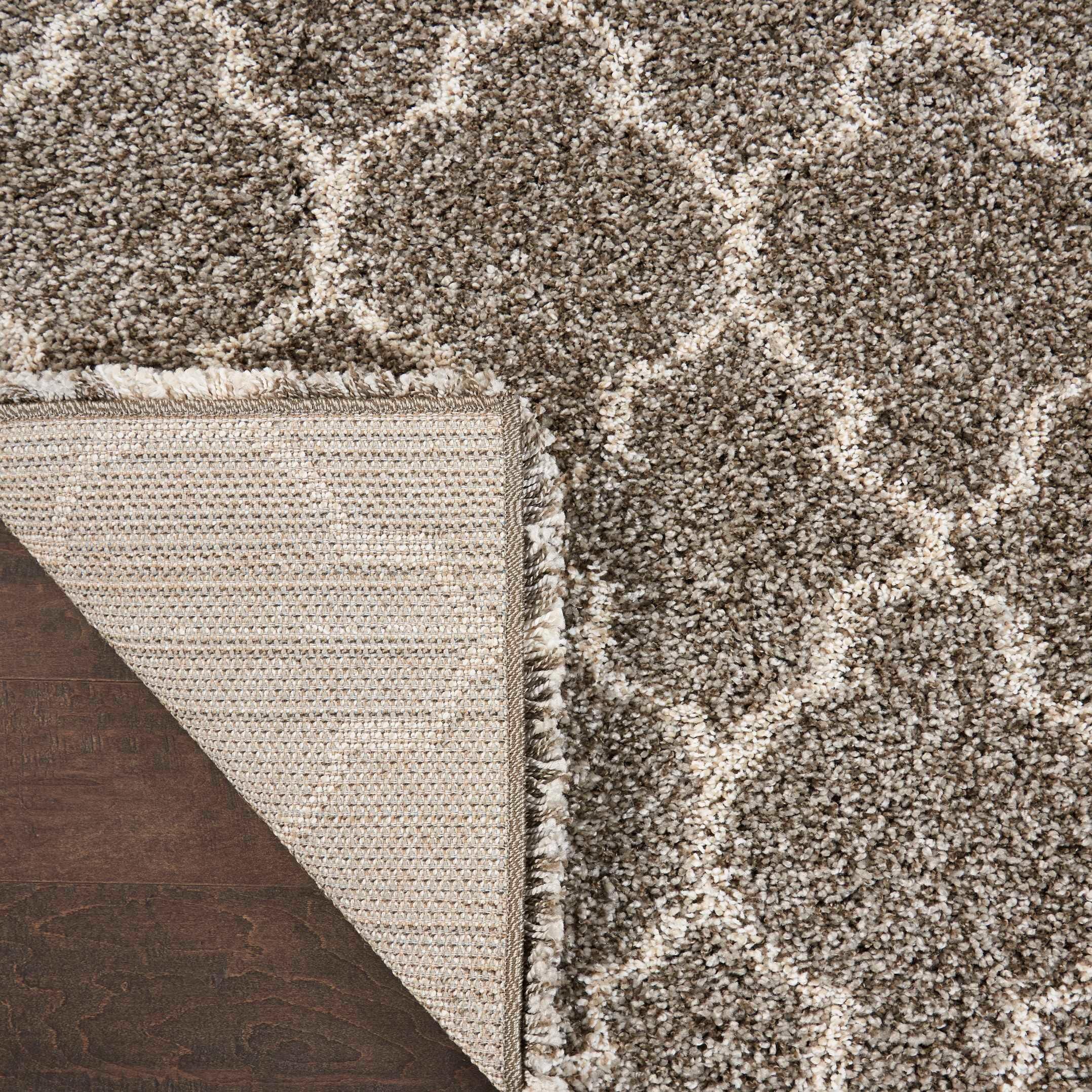 Nourison Nourison Amore 3'11" x 5'11" Stone Shag Indoor Rug, Stone, large