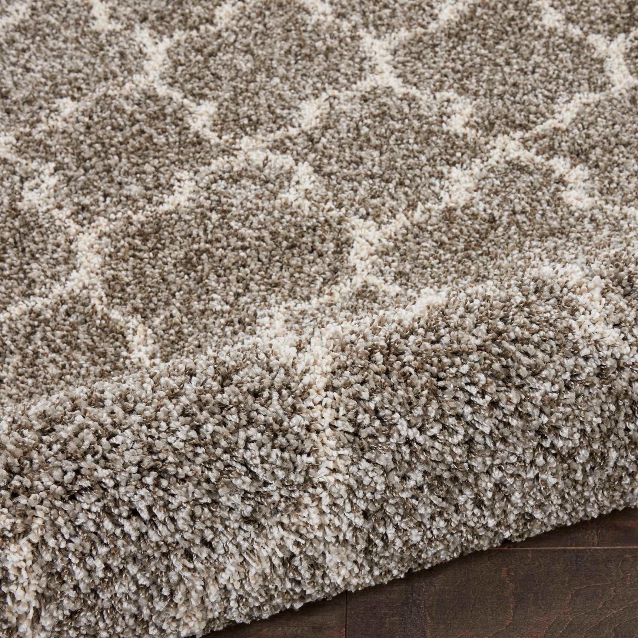 Nourison Nourison Amore 3'11" x 5'11" Stone Shag Indoor Rug, Stone, large