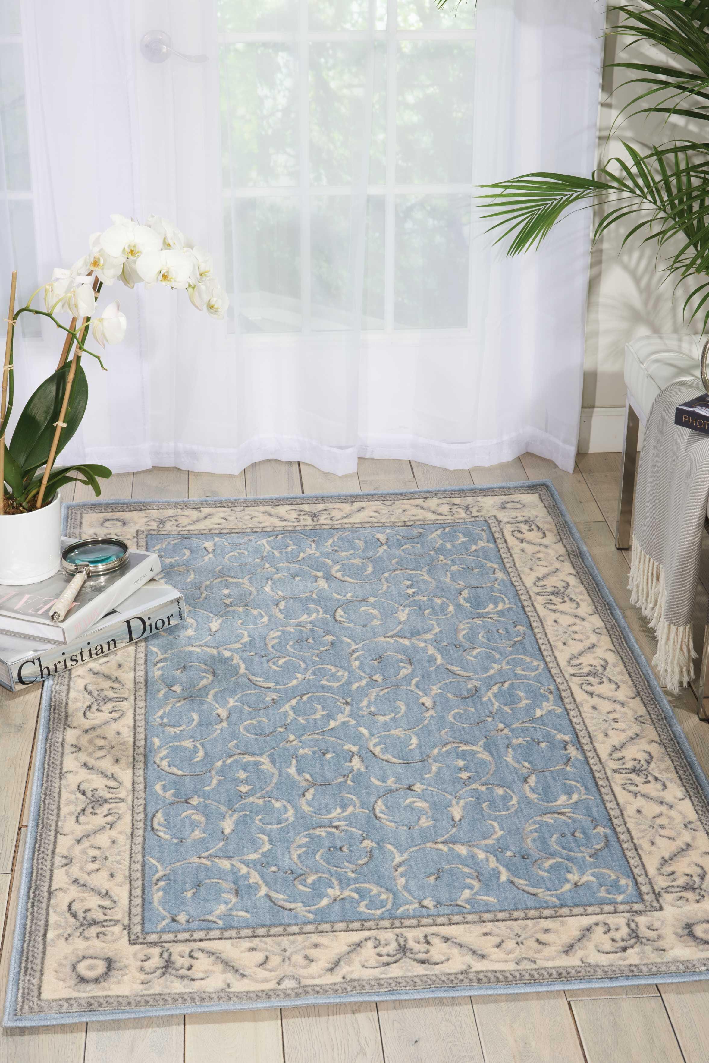 Nourison Home Nourison Somerset 3'6" x 5'6" Light Blue Indoor Rug, Slate, rollover