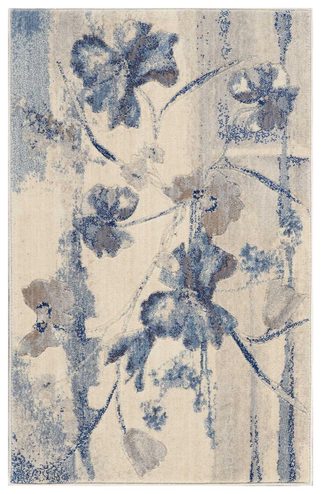 Nourison Home Nourison Somerset 6'7" x 9'7" Ivory/Blue Farmhouse Indoor Rug, Ivory/Navy, large