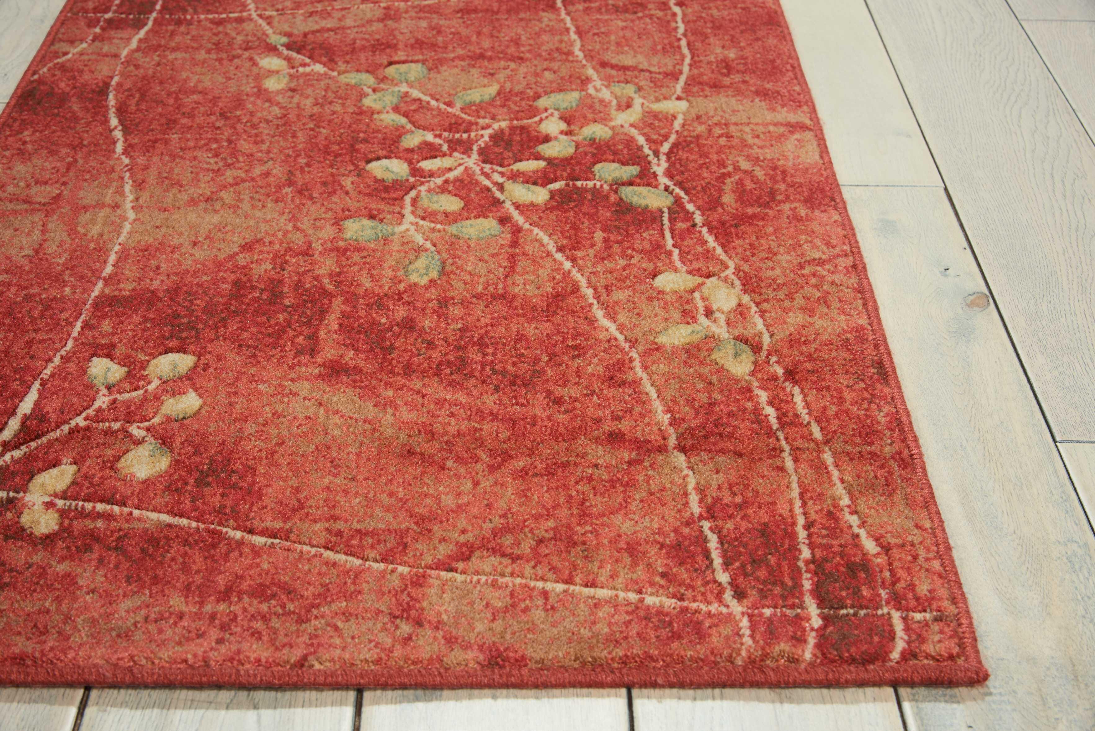 Nourison Home Nourison Somerset 2' x 5'9" Flame Rustic Indoor Rug, Flame, large