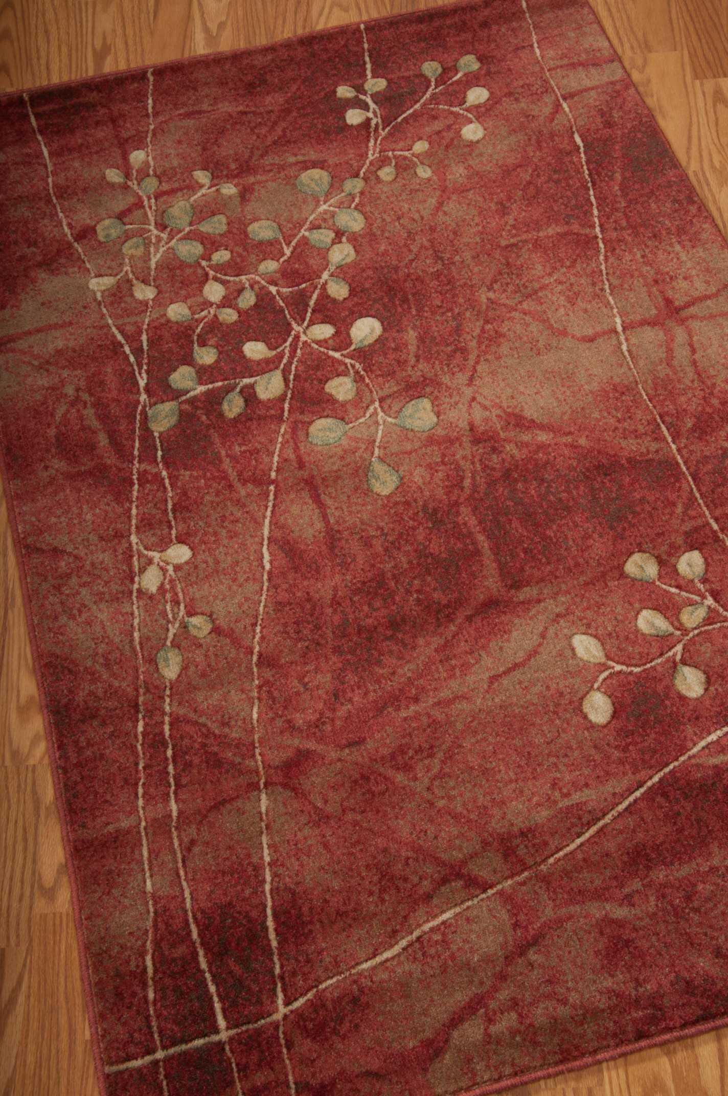 Nourison Home Nourison Somerset 5'3" x 7'5" Flame Rustic Indoor Rug, Flame, large
