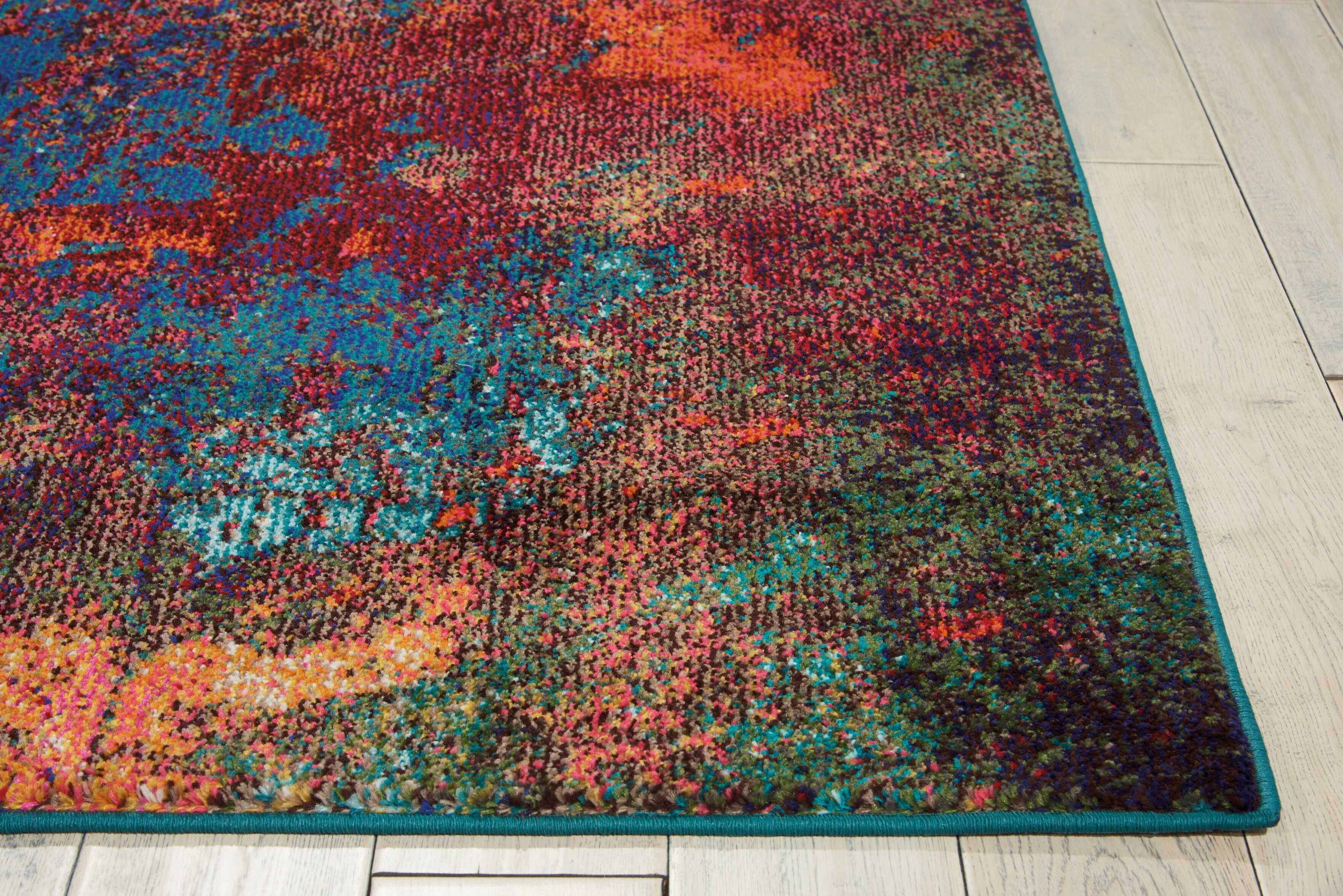 Nourison Nourison Celestial 5'3" x 7'3" Atlantic Modern Indoor Rug, Splatter, large
