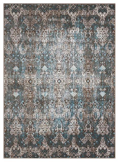 Nourison Home Karma 5'3" x 7'4" Blue Vintage Indoor Rug