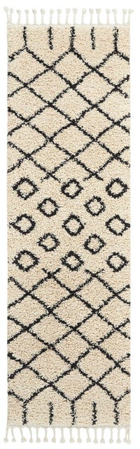 Nourison Home Moroccan Shag Cream 2'2" X 8'1" Runner, Cream