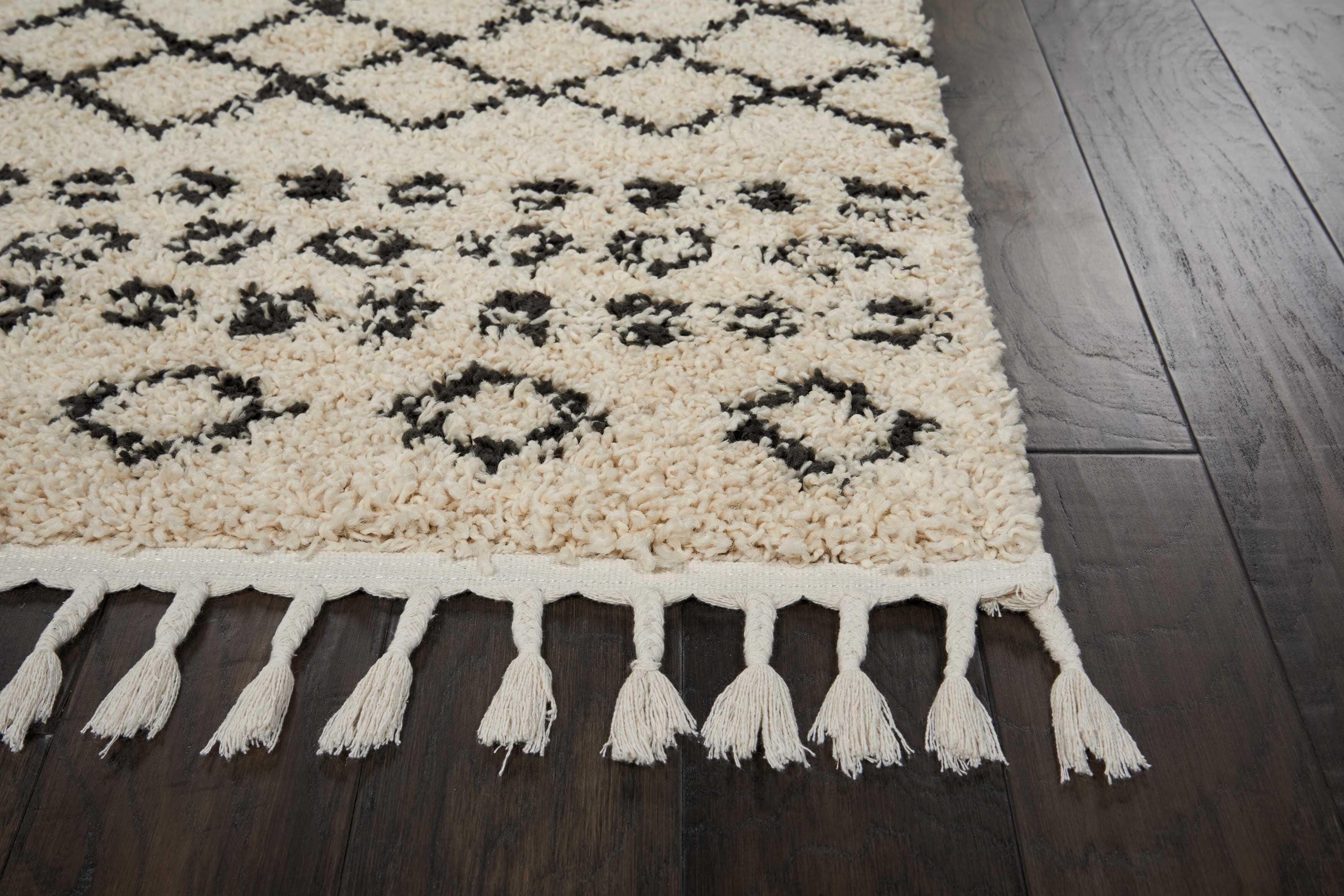 Nourison Home Moroccan Shag Cream 2'2" X 8'1" Runner, Natural, large