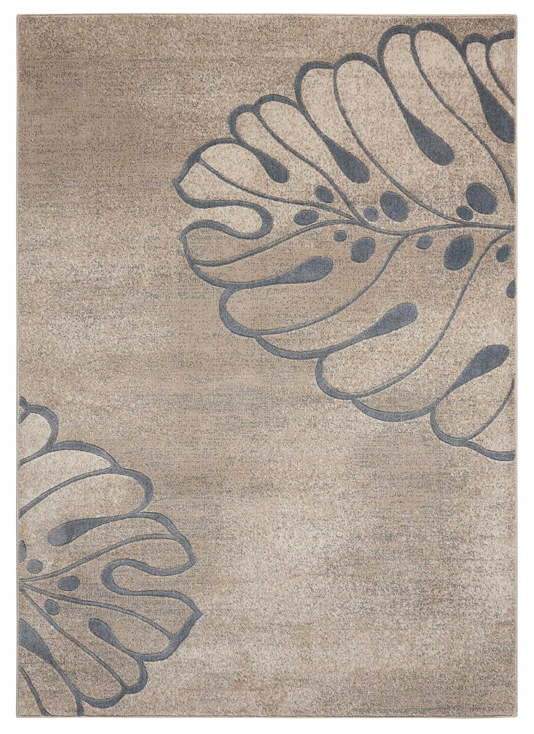 Nourison Home Nourison Maxell 3'10" x 5'10" Beige Modern Indoor Rug, Beige, large
