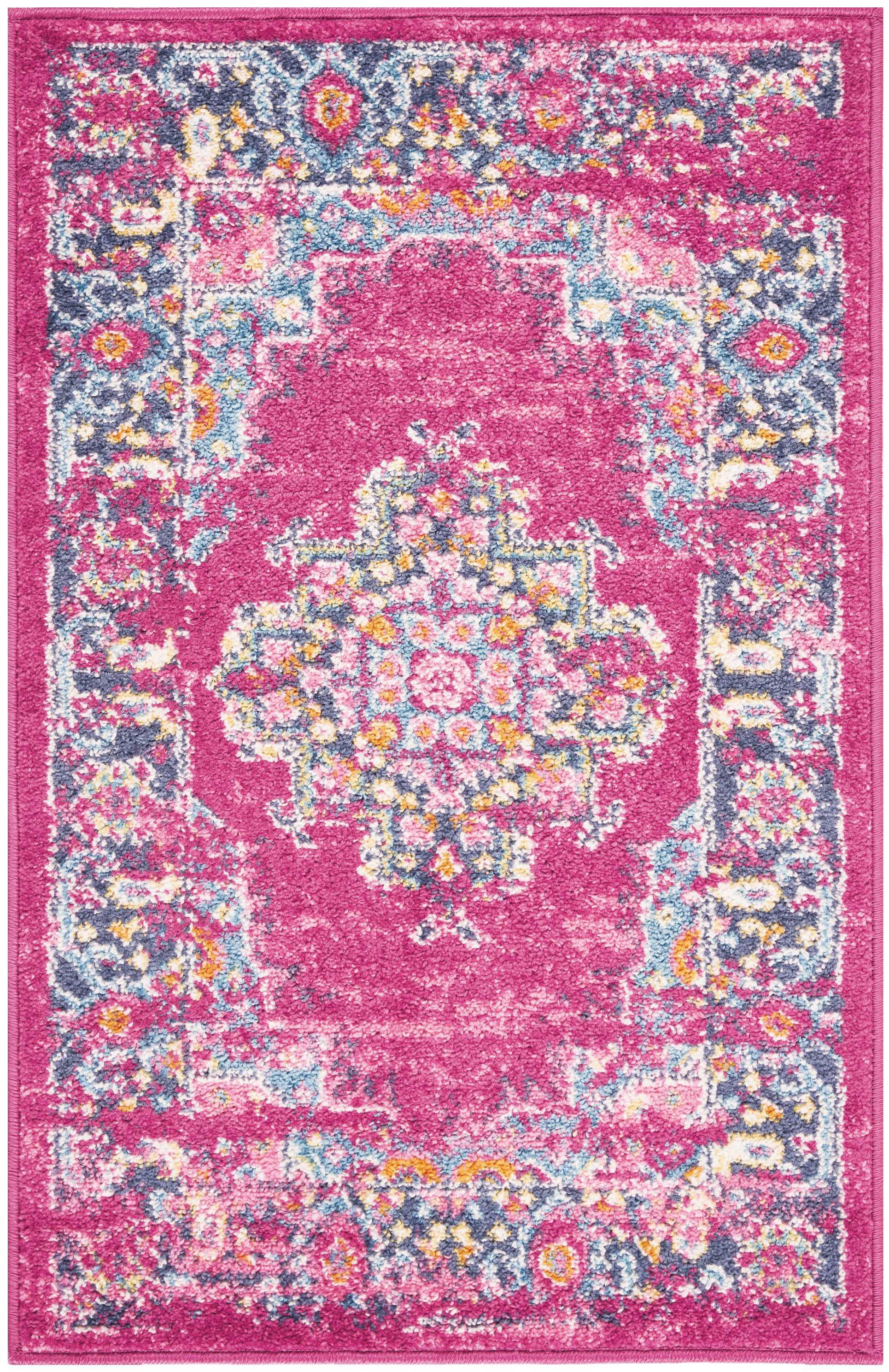 Nourison Home Nourison Passion 1'10" x 2'10" Fuchsia Bohemian Indoor Rug, Fuchsia, rollover