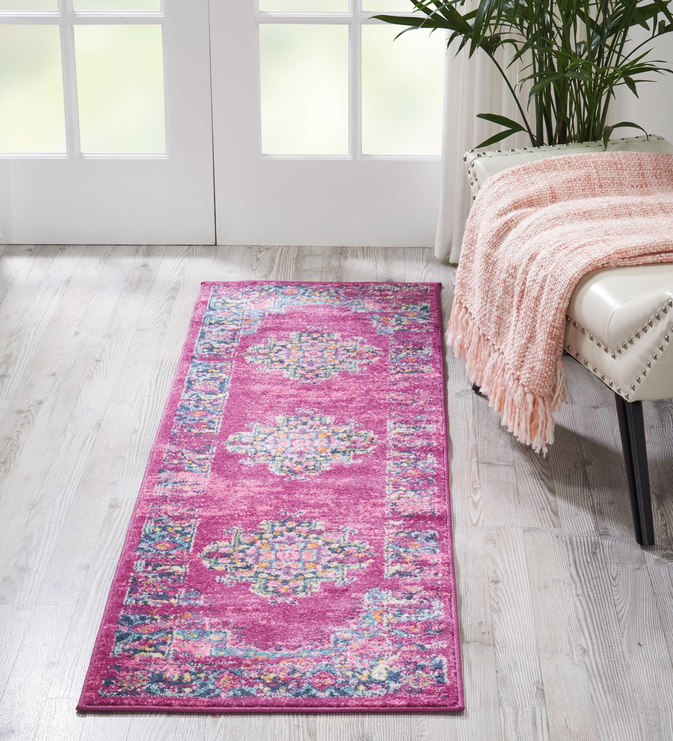 Nourison Home Passion Fuchsia 1'10" X 6'runner, Fuchsia, large