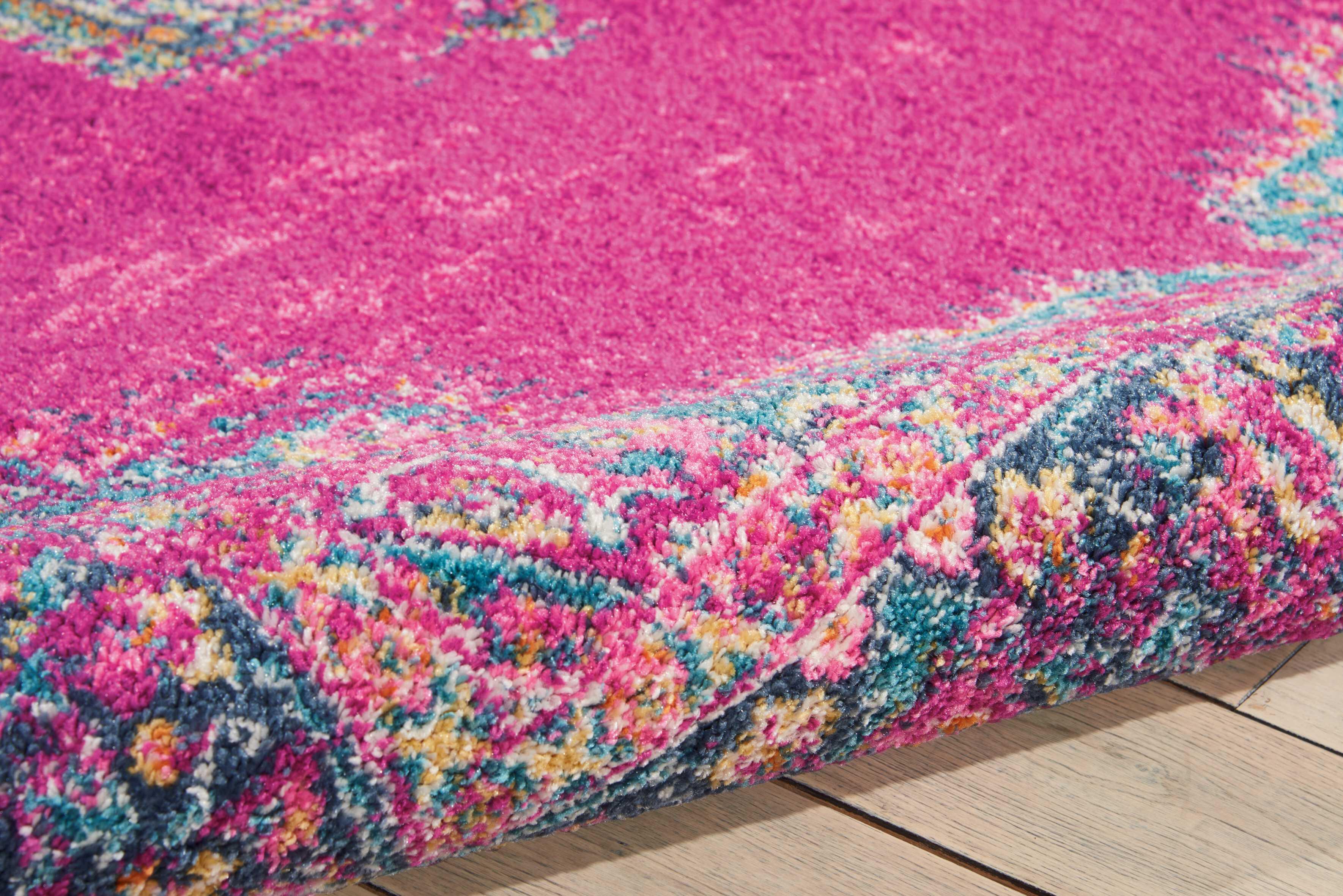 Nourison Home Nourison Passion 5'3" x 7'3" Fuchsia Bohemian Indoor Rug, Fuchsia, large