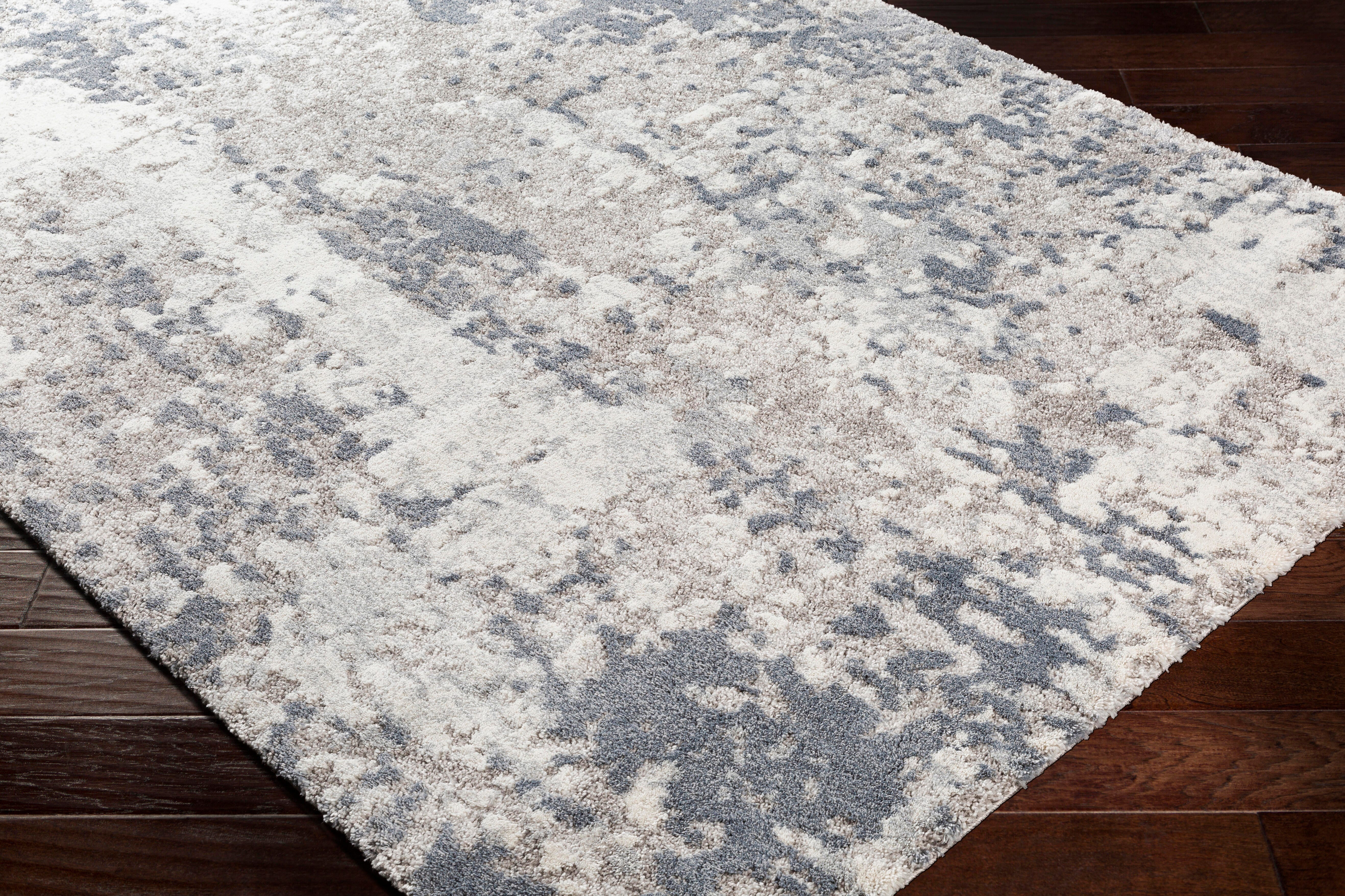 Machine Woven 5'3" x 7'3" Area Rug, Slate/Ash/Cream, large