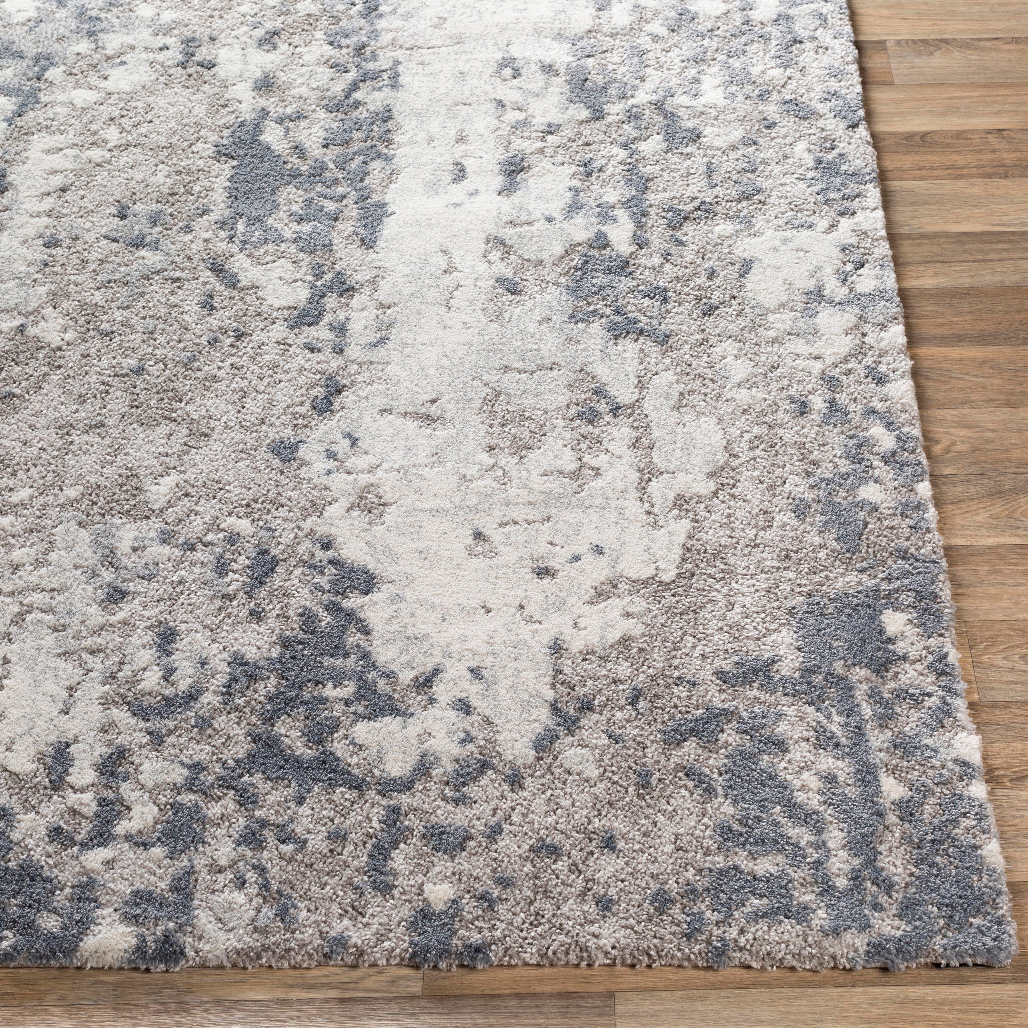Machine Woven 5'3" x 7'3" Area Rug, Slate/Ash/Cream, large