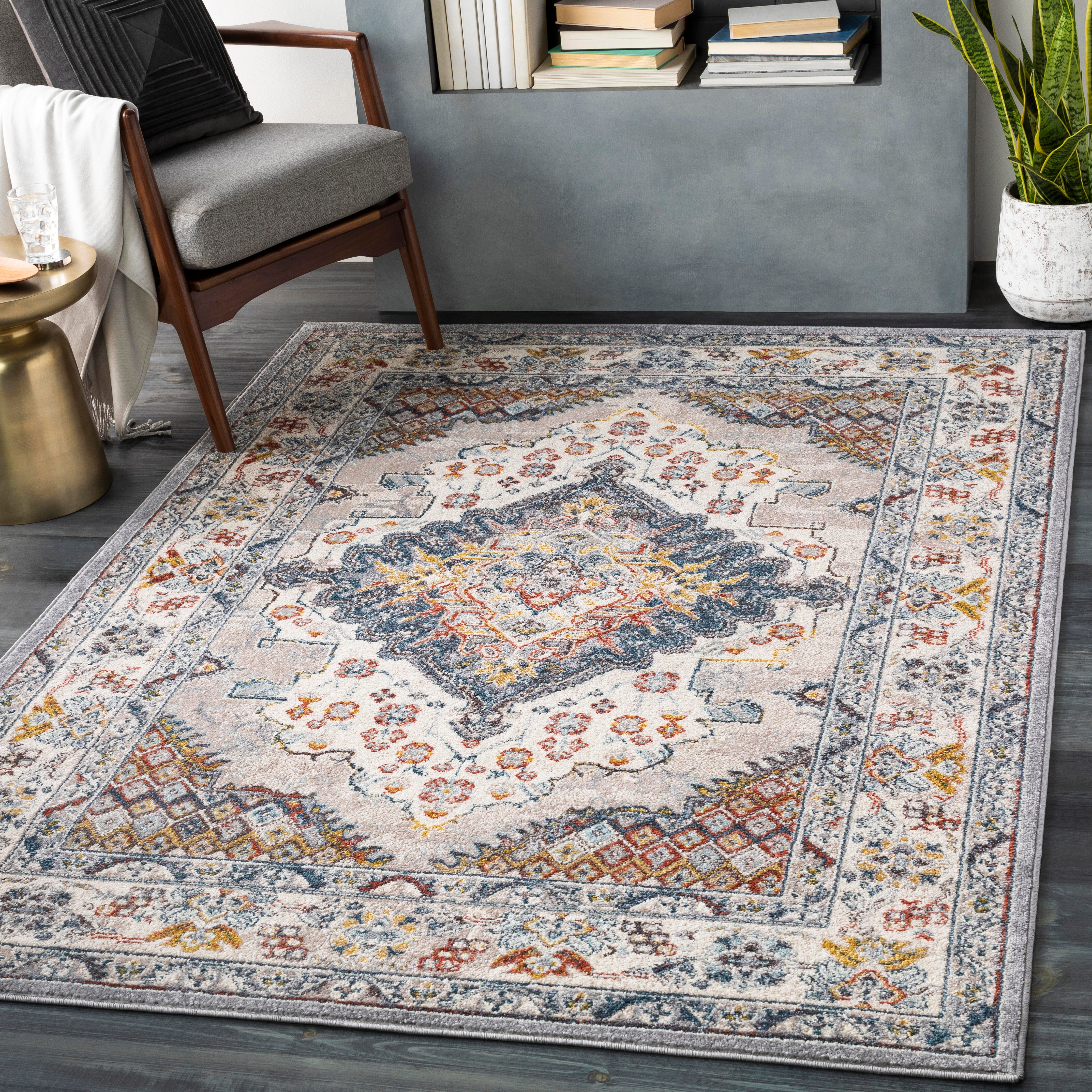 Machine Woven Anakara 7'10" x 10'3" Area Rug, Taupe, rollover